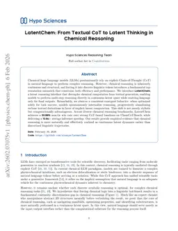 LatentChem: From Textual CoT to Latent Thinking in Chemical Reasoning