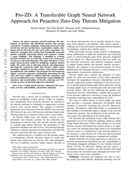 Pro-ZD: A Transferable Graph Neural Network Approach for Proactive Zero-Day Threats Mitigation