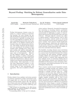 Beyond Pooling: Matching for Robust Generalization under Data Heterogeneity