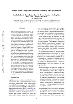 Long-Context Long-Form Question Answering for Legal Domain