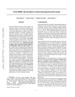 VertCoHiRF: Decentralized Vertical Clustering Beyond k-means
