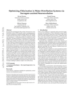 Optimizing Chlorination in Water Distribution Systems via Surrogate-assisted Neuroevolution