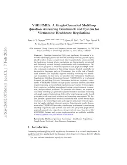 ViHERMES: A Graph-Grounded Multihop Question Answering Benchmark and System for Vietnamese Healthcare Regulations