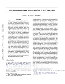 Aegis: Towards Governance, Integrity, and Security of AI Voice Agents