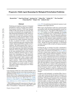 Progressive Multi-Agent Reasoning for Biological Perturbation Prediction