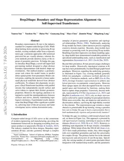 Brep2Shape: Boundary and Shape Representation Alignment via Self-Supervised Transformers