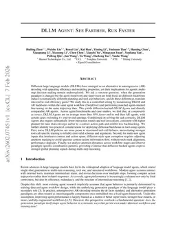 DLLM Agent: See Farther, Run Faster