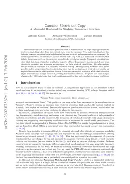 Gaussian Match-and-Copy: A Minimalist Benchmark for Studying Transformer Induction