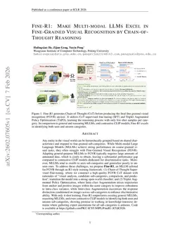 Fine-R1: Make Multi-modal LLMs Excel in Fine-Grained Visual Recognition by Chain-of-Thought Reasoning