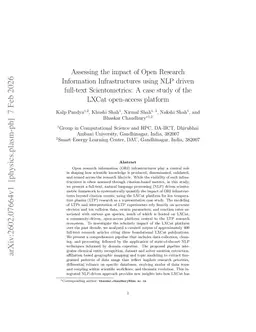 Assessing the impact of Open Research Information Infrastructures using NLP driven full-text Scientometrics: A case study of the LXCat open-access platform