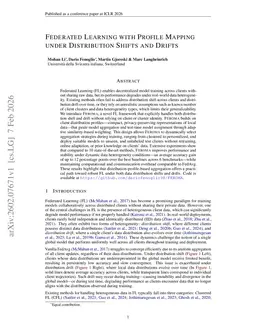 Federated Learning with Profile Mapping under Distribution Shifts and Drifts
