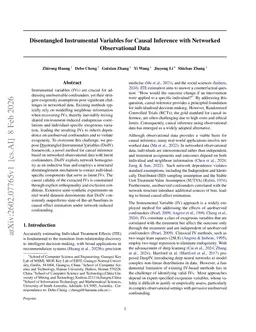 Disentangled Instrumental Variables for Causal Inference with Networked Observational Data