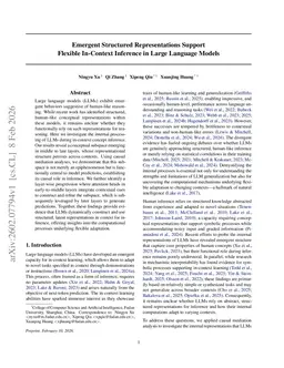 Emergent Structured Representations Support Flexible In-Context Inference in Large Language Models