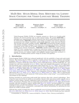 MaD-Mix: Multi-Modal Data Mixtures via Latent Space Coupling for Vision-Language Model Training