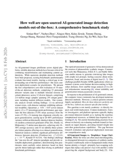 How well are open sourced AI-generated image detection models out-of-the-box: A comprehensive benchmark study