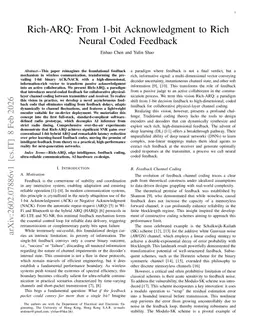 Rich-ARQ: From 1-bit Acknowledgment to Rich Neural Coded Feedback