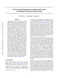 LOCA-bench: Benchmarking Language Agents Under Controllable and Extreme Context Growth