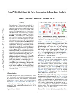 DeltaKV: Residual-Based KV Cache Compression via Long-Range Similarity