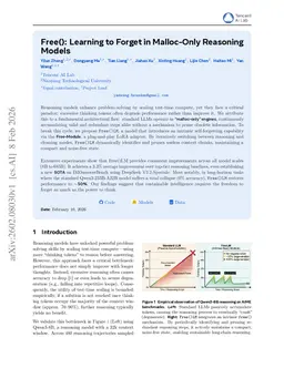 Free(): Learning to Forget in Malloc-Only Reasoning Models