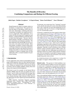 The Benefits of Diversity: Combining Comparisons and Ratings for Efficient Scoring