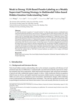 Weak to Strong: VLM-Based Pseudo-Labeling as a Weakly Supervised Training Strategy in Multimodal Video-based Hidden Emotion Understanding Tasks