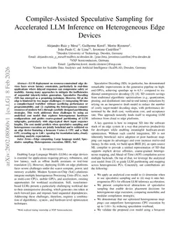 Compiler-Assisted Speculative Sampling for Accelerated LLM Inference on Heterogeneous Edge Devices
