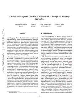 Efficient and Adaptable Detection of Malicious LLM Prompts via Bootstrap Aggregation