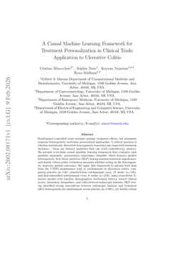 A Causal Machine Learning Framework for Treatment Personalization in Clinical Trials: Application to Ulcerative Colitis