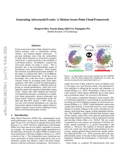 Generating Adversarial Events: A Motion-Aware Point Cloud Framework