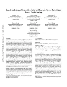 Constraint-Aware Generative Auto-bidding via Pareto-Prioritized Regret Optimization