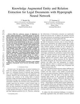 Knowledge Augmented Entity and Relation Extraction for Legal Documents with Hypergraph Neural Network