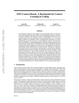 SWE Context Bench: A Benchmark for Context Learning in Coding