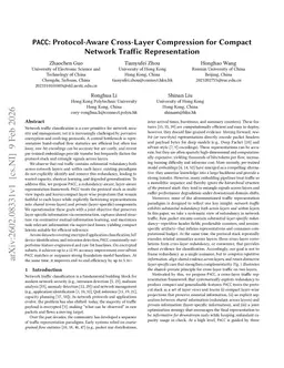 PACC: Protocol-Aware Cross-Layer Compression for Compact Network Traffic Representation