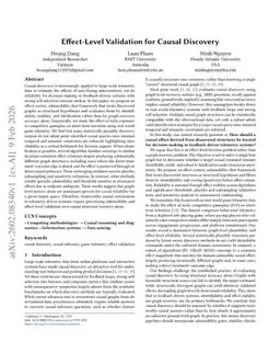Effect-Level Validation for Causal Discovery