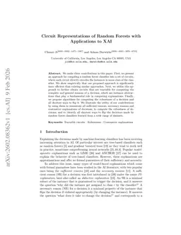 Circuit Representations of Random Forests with Applications to XAI