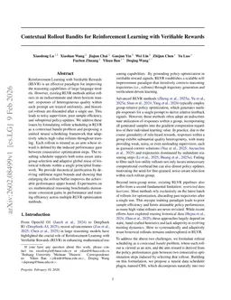 Contextual Rollout Bandits for Reinforcement Learning with Verifiable Rewards