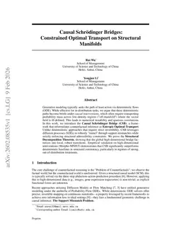 Causal Schrödinger Bridges: Constrained Optimal Transport on Structural Manifolds
