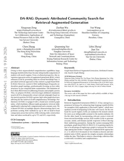 DA-RAG: Dynamic Attributed Community Search for Retrieval-Augmented Generation