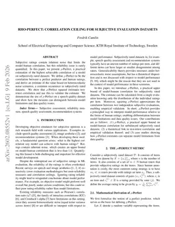 Rho-Perfect: Correlation Ceiling For Subjective Evaluation Datasets