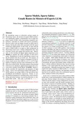 Sparse Models, Sparse Safety: Unsafe Routes in Mixture-of-Experts LLMs