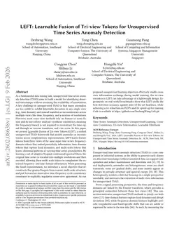LEFT: Learnable Fusion of Tri-view Tokens for Unsupervised Time Series Anomaly Detection