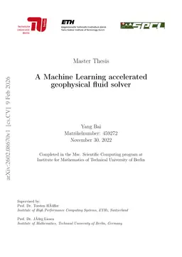 A Machine Learning accelerated geophysical fluid solver