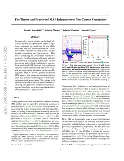 The Theory and Practice of MAP Inference over Non-Convex Constraints