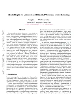 Rotated Lights for Consistent and Efficient 2D Gaussians Inverse Rendering