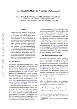 How Should We Model the Probability of a Language?