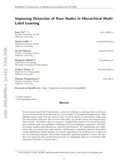 Improving Detection of Rare Nodes in Hierarchical Multi-Label Learning