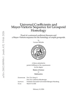 Universal Coefficients and Mayer-Vietoris Sequence for Groupoid Homology