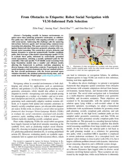 From Obstacles to Etiquette: Robot Social Navigation with VLM-Informed Path Selection