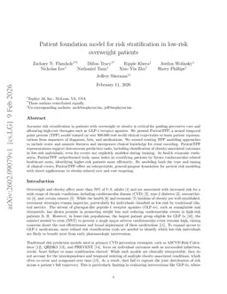 Patient foundation model for risk stratification in low-risk overweight patients