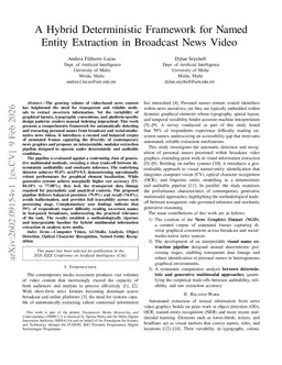 A Hybrid Deterministic Framework for Named Entity Extraction in Broadcast News Video